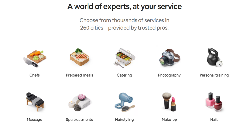 AirBnB Experiences with Services