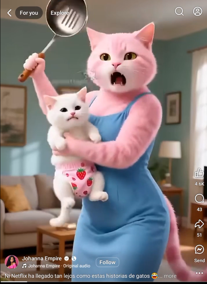 AI Slop creation, Strawberry Diaper Cat