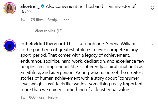 Serena Williams in the midst of August Marketing
